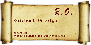 Reichert Orsolya névjegykártya
